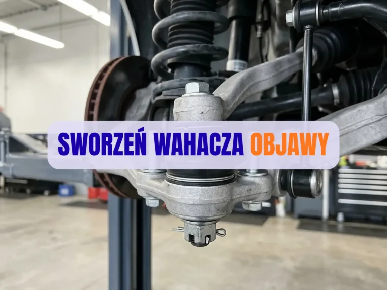 Nowy sworzeń wahacza zamontowany w przednim zawieszeniu samochodu