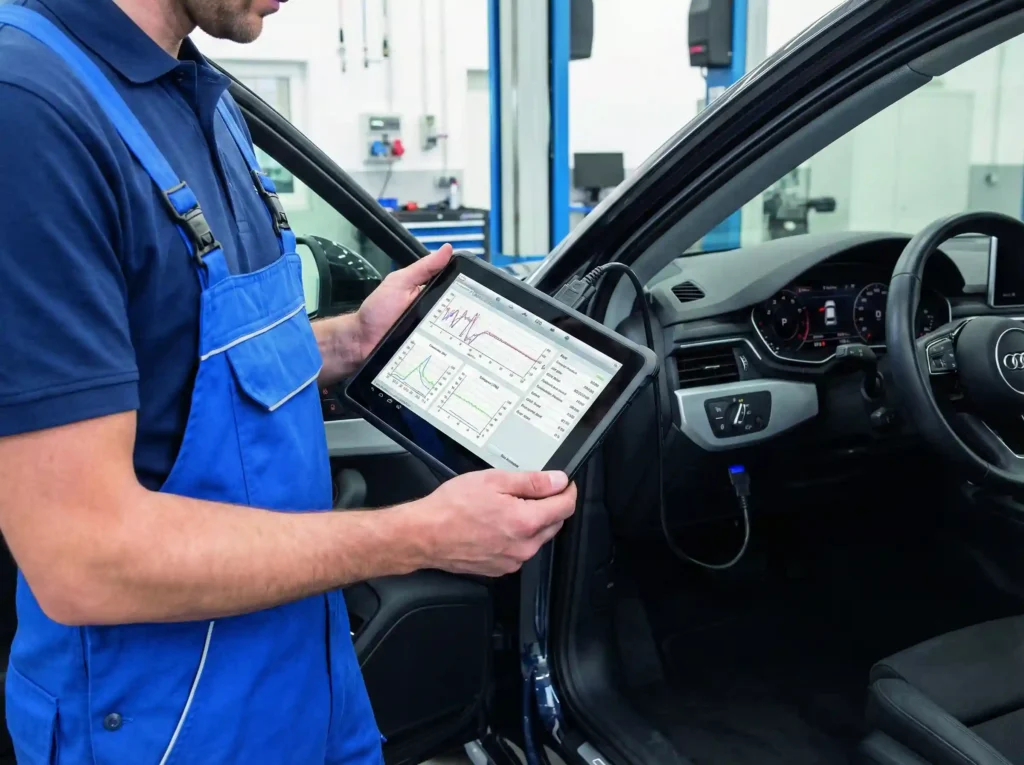 iagnostyka komputerowa automatycznej skrzyni biegów przed wymianą oleju